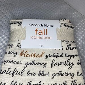Kirkland's Home Fall Collection Text Print Fabric 4napkins